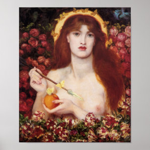 Poster Vénus Verticordia Dante Gabriel Rossetti de carte