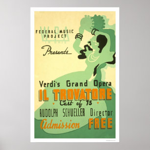 Poster Verdi Il Trovatore 1937 WPA