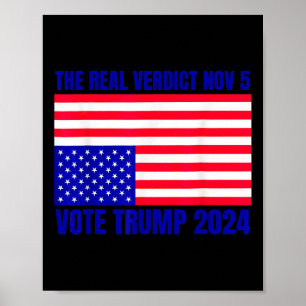 Poster Verdict réel 5 novembre Trump 2024 À l'envers Drap