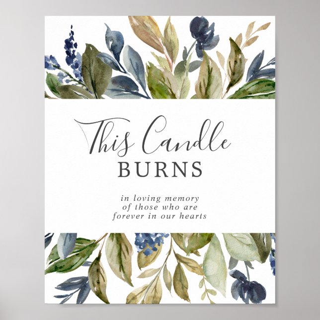 Poster Verdure d'automne Ce cierge brûle plaque commémora (Devant)
