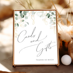 Poster Verdure et or   Cartes et cadeaux Signe