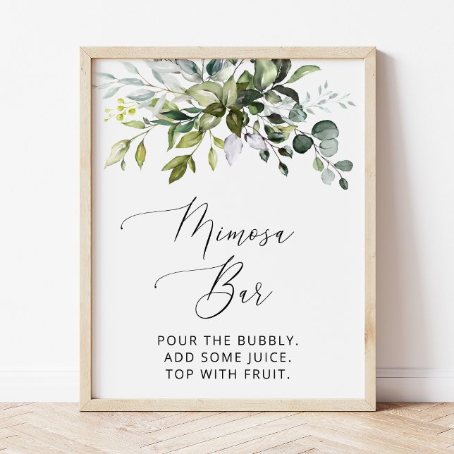 Poster Verdure, Eucalyptus Feuilles, Boho, Bar Mimosa (Créateur téléchargé)