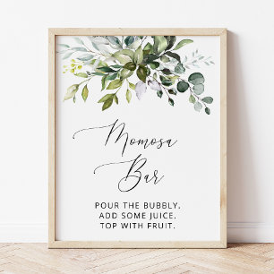 Poster Verdure, Eucalyptus Feuilles, Boho, Momosa Bar