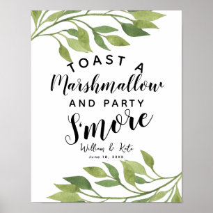 Poster verdure feuille vert est plus mariage ou fête