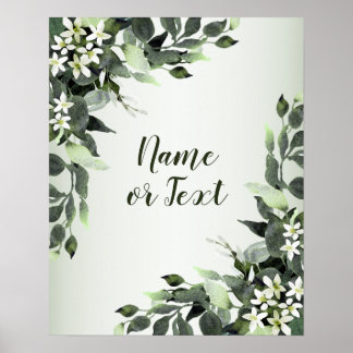 Poster Verdure Floral Eucalyptus Feuilles Élégant