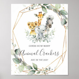 Poster Verdure Jungle Guess Animal Crackers dans Jar Game