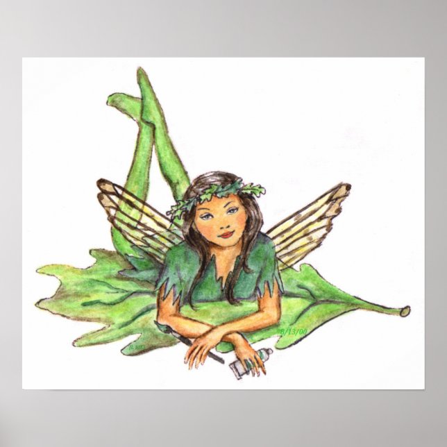 Poster Veridien Green Pixie Fairy JL Biel (Devant)