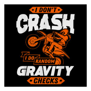 Poster Vérifications aléatoires de gravité - Motocross et
