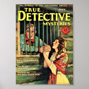 Poster Véritable détective Mystères Juillet 1927