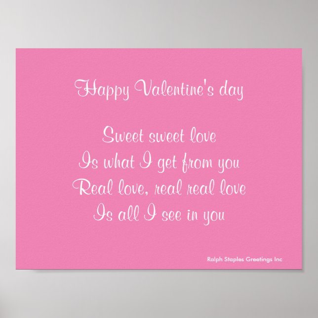 Poster Véritable Saint Valentin d'amour (Devant)