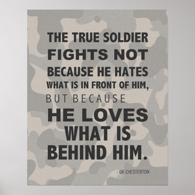 Poster Véritable Soldat Aime Poster, Militaire, GK Cheste (Devant)