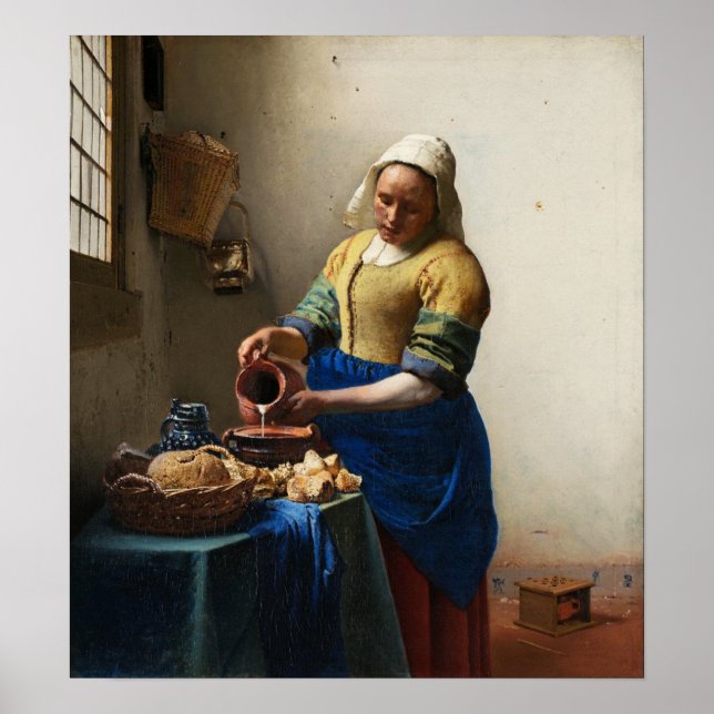 Poster Vermeer L'Affiche Milkmaid (Devant)