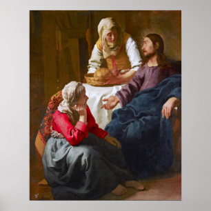Poster Vermeer - Le Christ chez Marthe et Marie