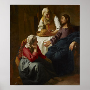 Poster Vermeer - Le Christ chez Marthe et Marie 1