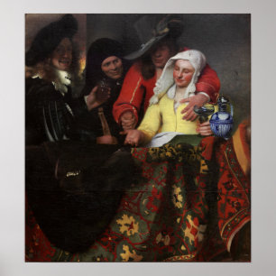 Poster Vermeer - L'Entremetteuse 1656