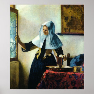 Poster Vermeer's Young Woman with a Water Pitcher vers 16