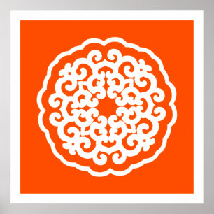 Poster Vermillion Moods Asiatique Mandalla