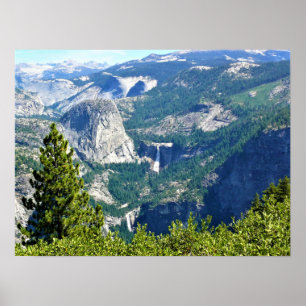 Poster Vernal & Nevada Falls from Glacier Point, CA