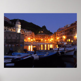 Poster Vernazza la nuit