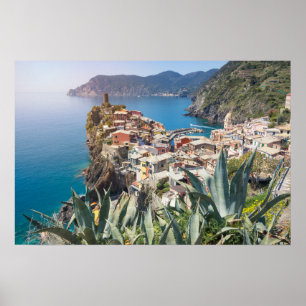 Poster Vernazza town in the Cinque Terre