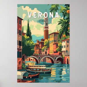Poster Vérone Italie Voyage Art Vintage