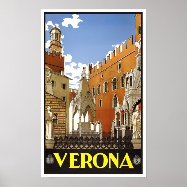 Poster Vérone Italie voyage millésime (Devant)