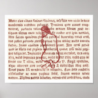Poster Verre à mots colorés 1