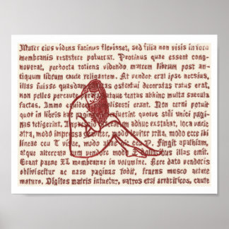 Poster Verre à mots colorés 2