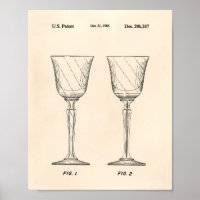 Verre à vin 1986 Brevet Art vieux poivre