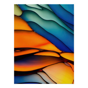 Poster Verre arc-en-ciel coloré