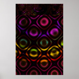 Poster Verre   Arc-en-ciel Fractal Art