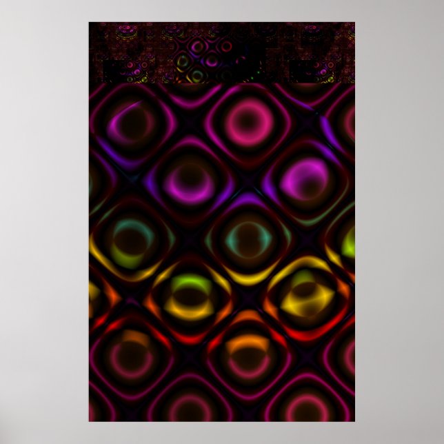 Poster Verre | Arc-en-ciel Fractal Art (Devant)