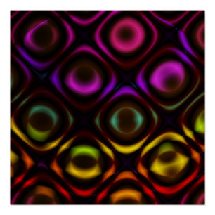 Poster Verre   Arc-en-ciel Fractal Art