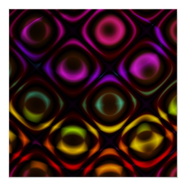 Poster Verre | Arc-en-ciel Fractal Art (Devant)