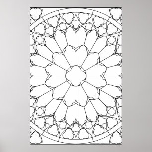 Poster Verre de couleur rose
