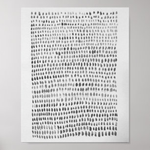Poster Verre de mer Abstrait gris point Motif océanique