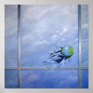 Poster Verre de rupture du monde