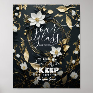 Poster Verre mariage Pour La Nuit Trouvez Votre Siège