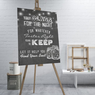 Poster Verre mariage Pour La Nuit Trouvez Votre Siège