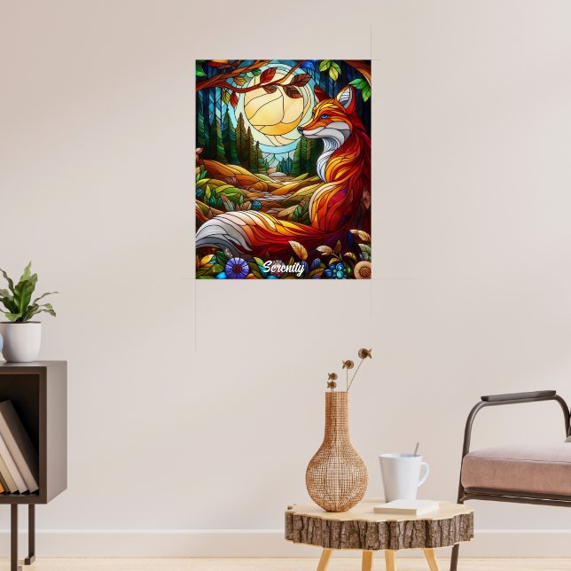 Poster Verre tendu Look Renard rouge (Salon 3)