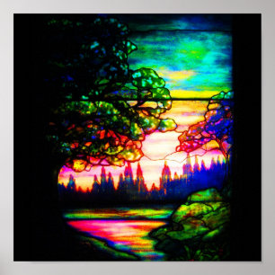 Poster Verre Vintage à l'affiche Art-TIffany 1