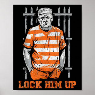 Poster Verrouillez-Le Drôle Donald Trump 2024 Va À Ja