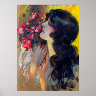 Poster vers 1910 rêve de rose