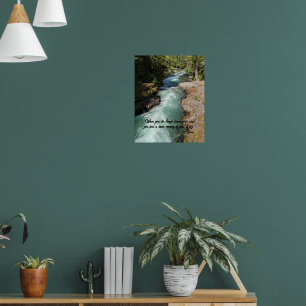 Poster Vers de poésie de Rumi sur la rivière sauvage