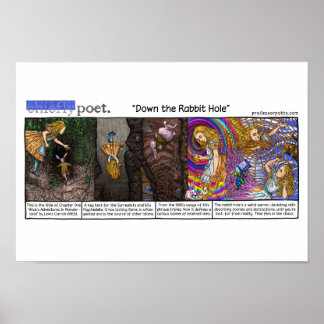Poster Vers le bas du trou de lapin