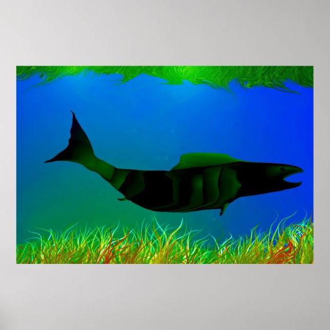 Poster Vers le bas sous la peinture de Digitals (Devant)