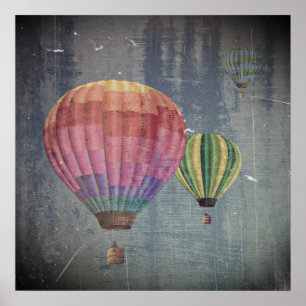 Poster Vers le haut de et loin/art vintage chaud de décor