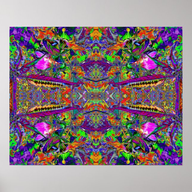 Poster "Vers l'Inde, avec amour" Art Abstrait psychédéliq (Devant)