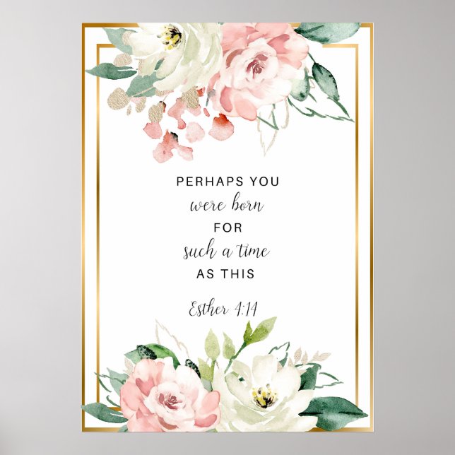Poster Verse de la Bible Florale (Devant)