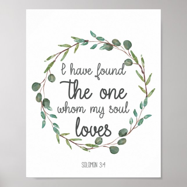 Poster Verse de la Bible J'ai trouvé celui (Devant)